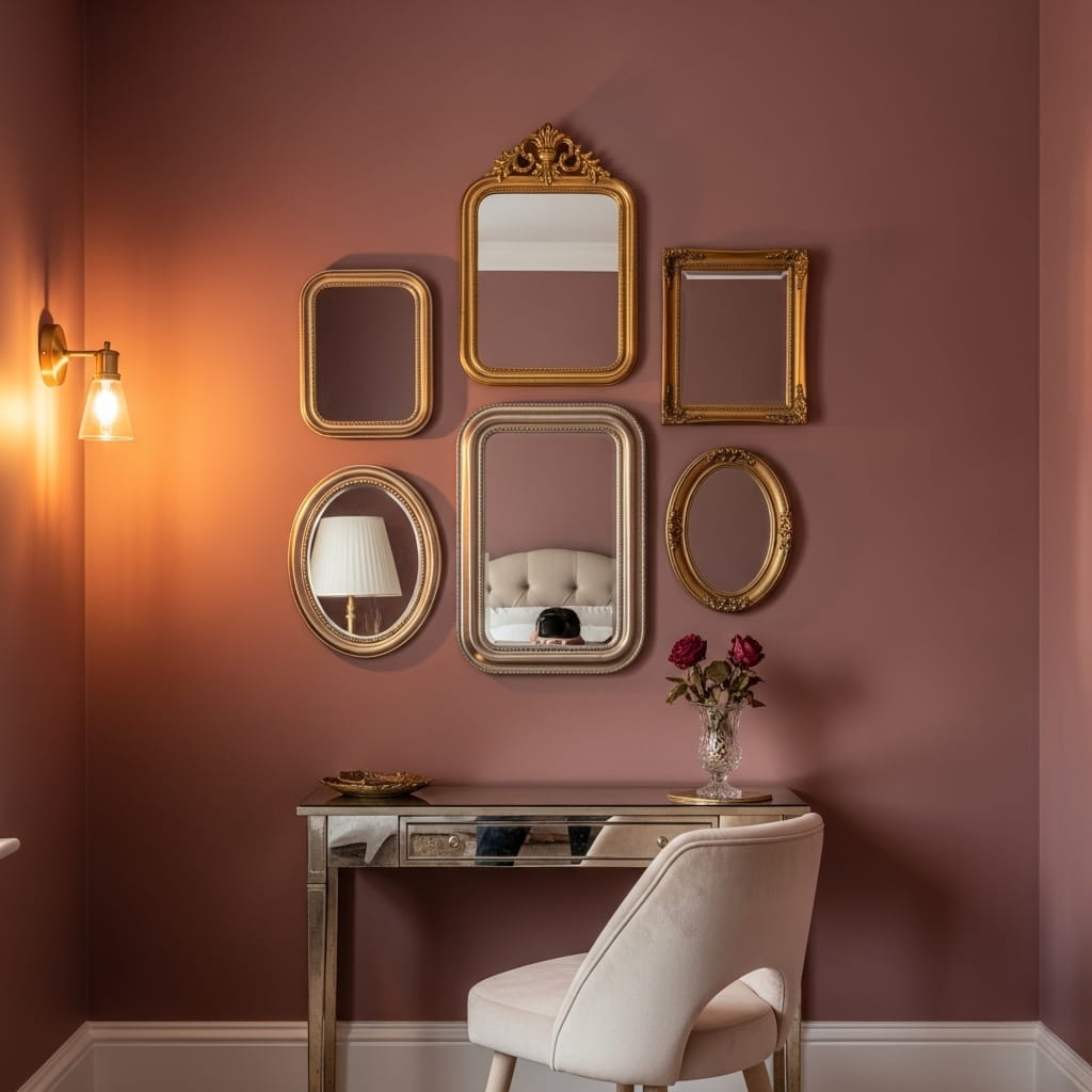 Antique Mirror Wall