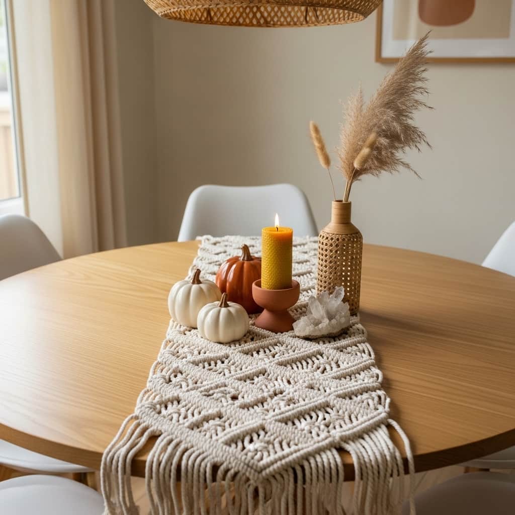 Boho Macrame Table Runner