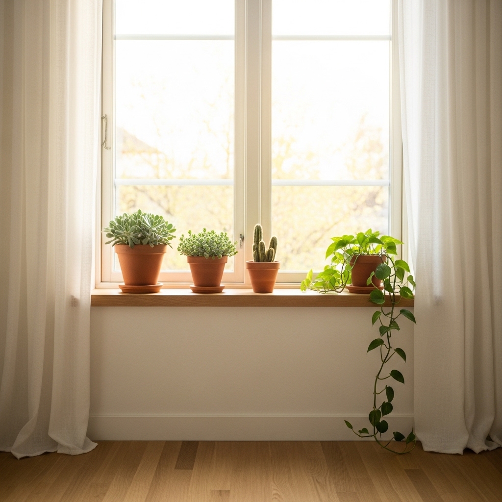 Bright Window Sill Plants