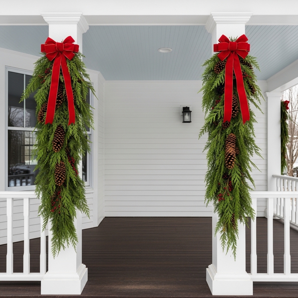 Cedar Swag Porch Post