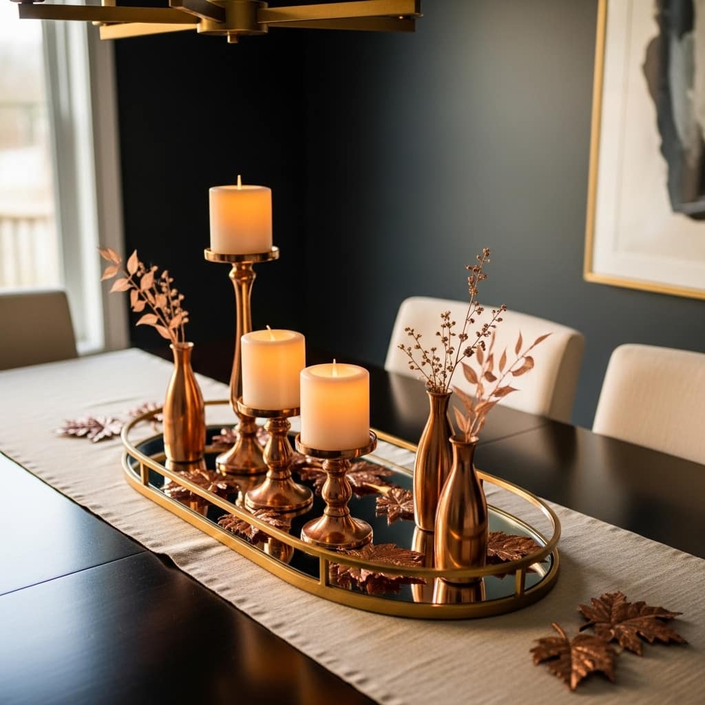Copper Leaf Table Accent
