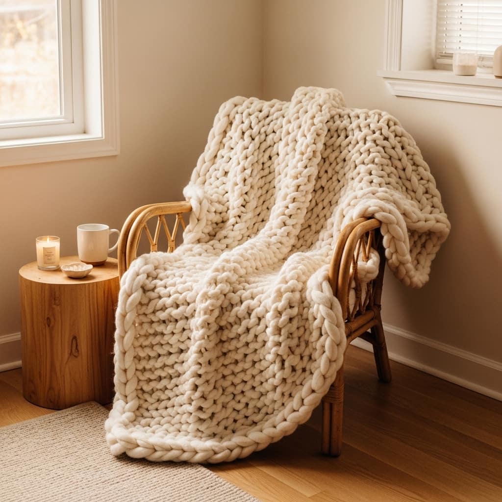 Cozy Chunky Knit Throw