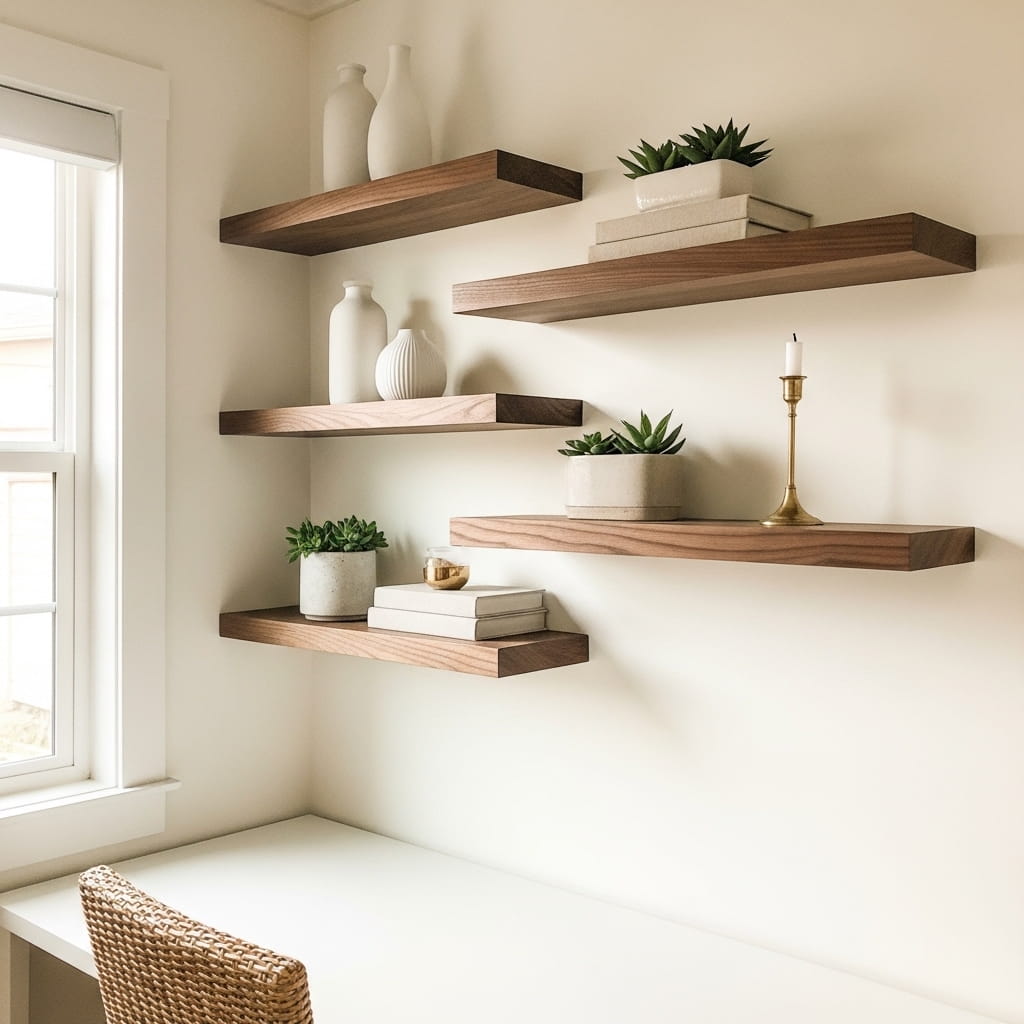 Floating Wooden Shelves
