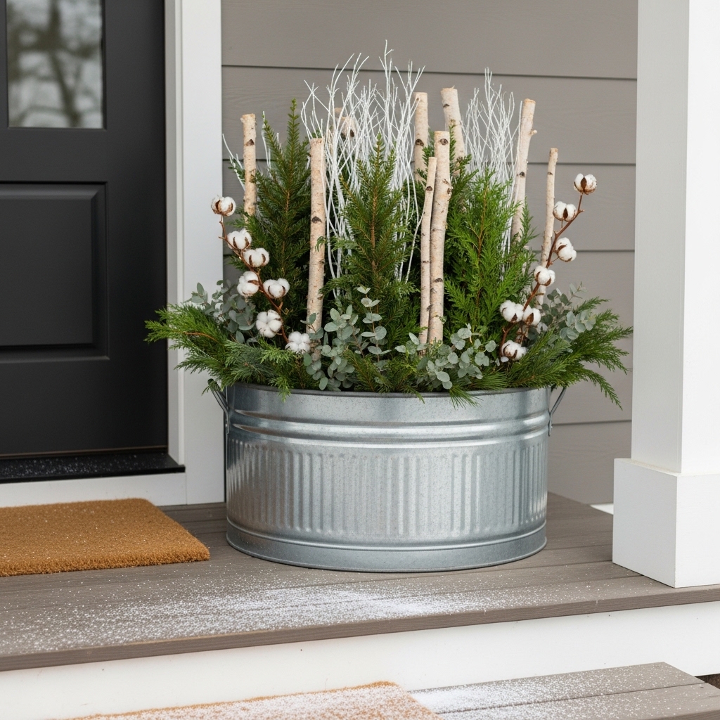 Galvanized Tub Arrangement