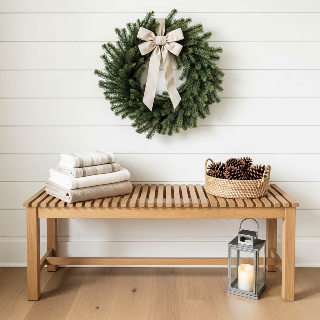 Holiday Entryway Bench