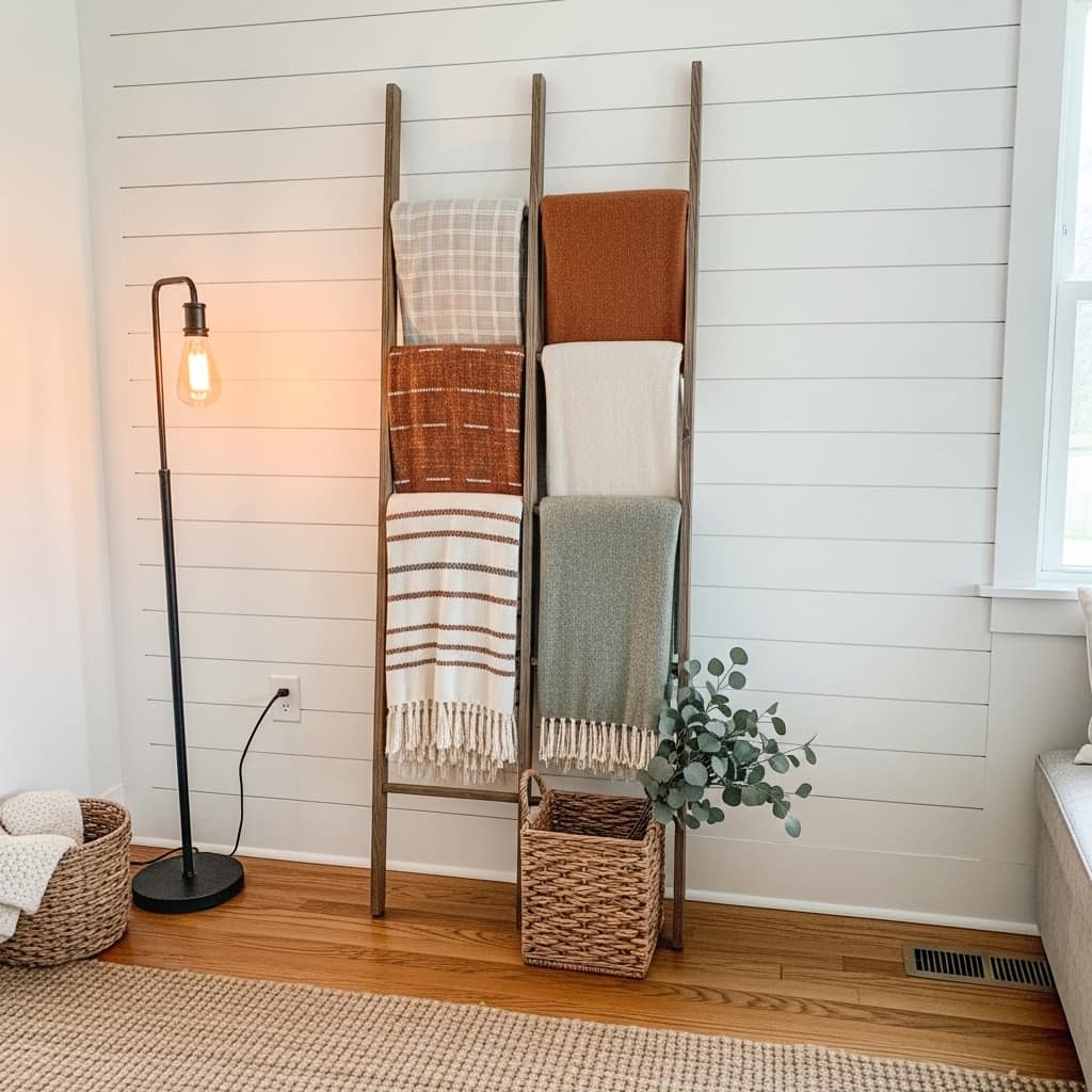 Ladder Blanket Display