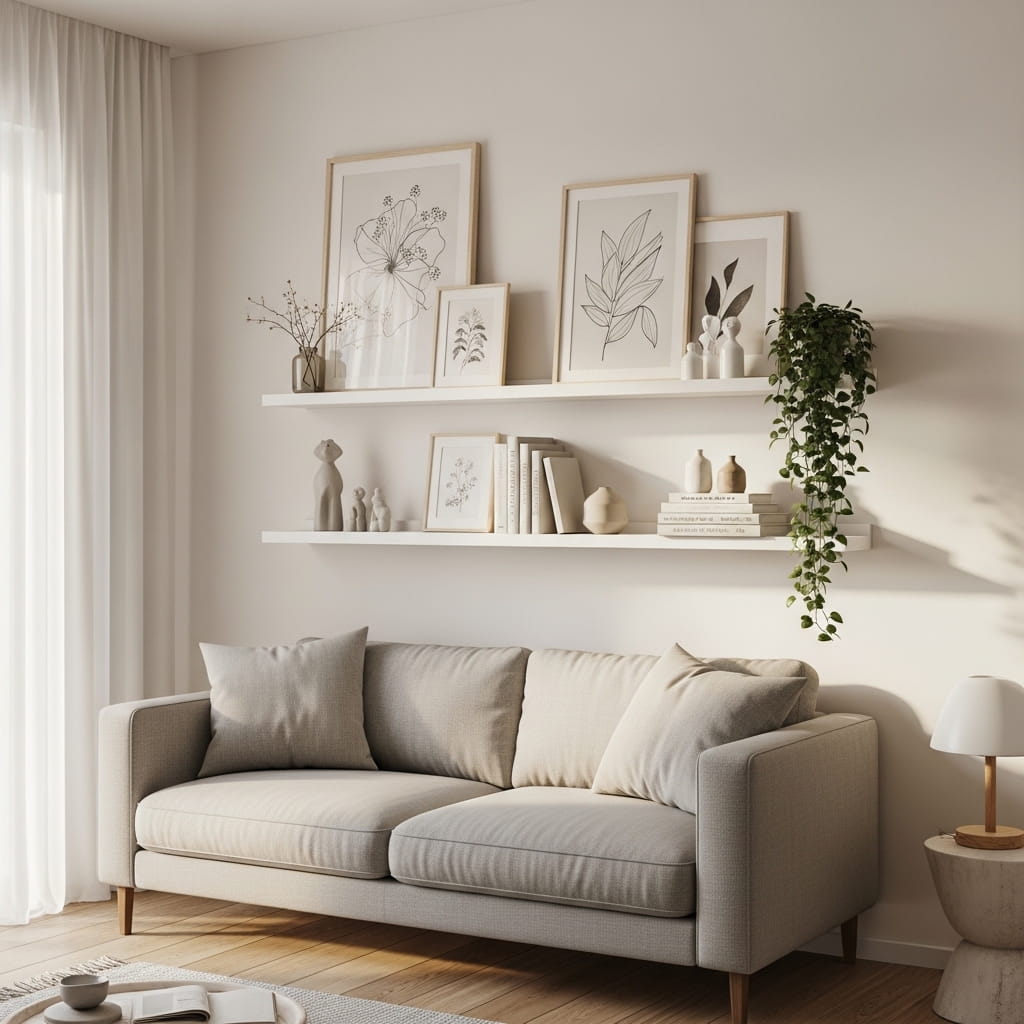 Ledge Shelf Picture Rail