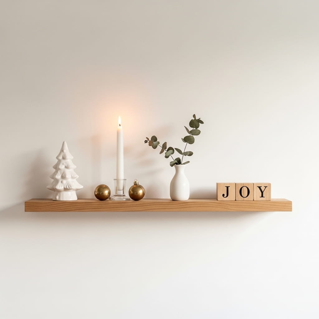 Minimalist Holiday Shelf