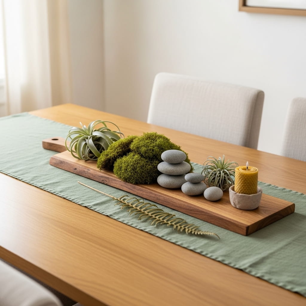 Moss And Stone Centerpiece