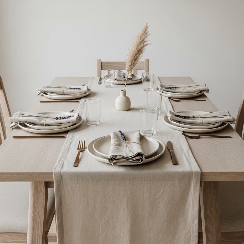 Neutral Linen Table Setting