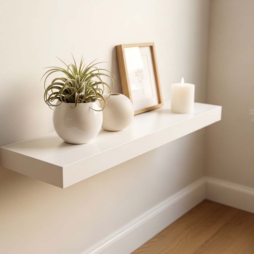 Neutral Toned Shelf Vignette