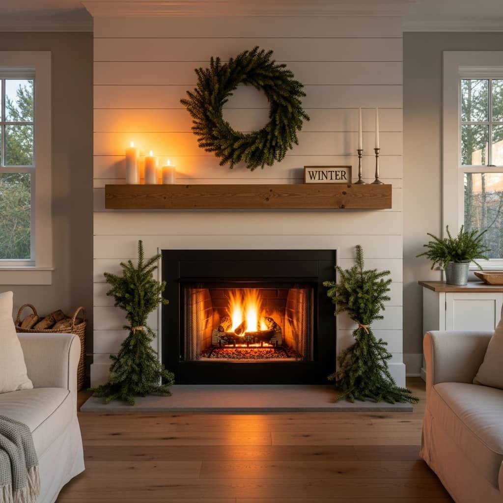 Shiplap Fireplace Mantel