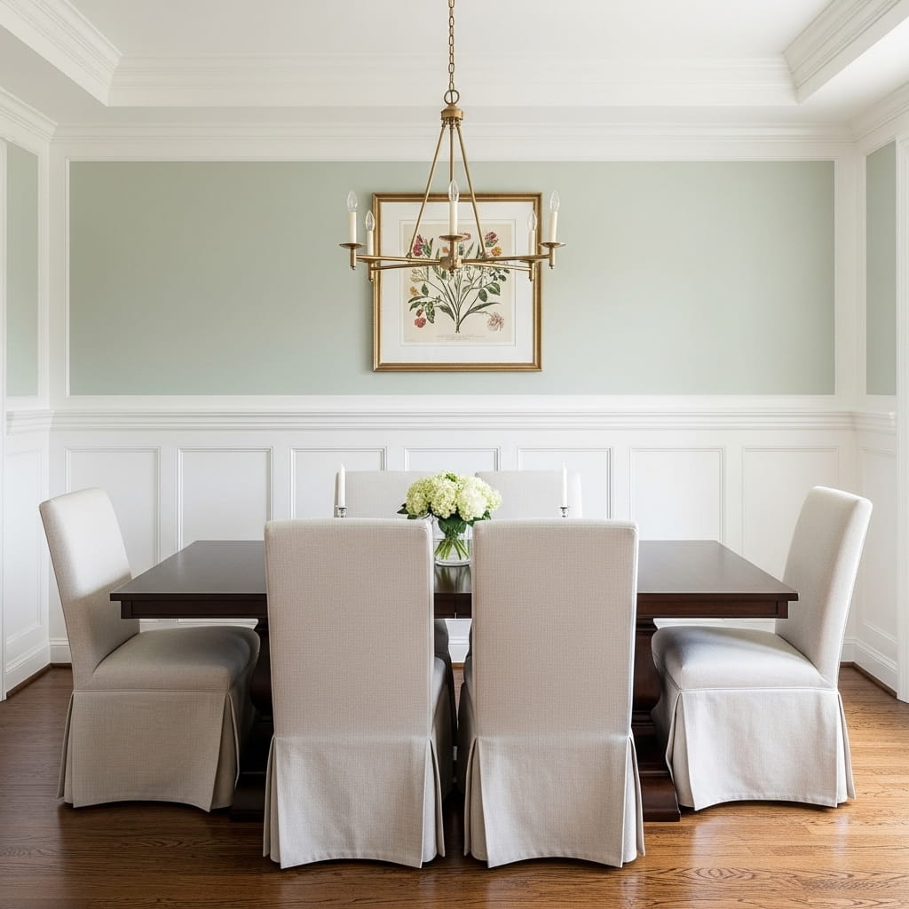 Wainscoting Paneled Wall