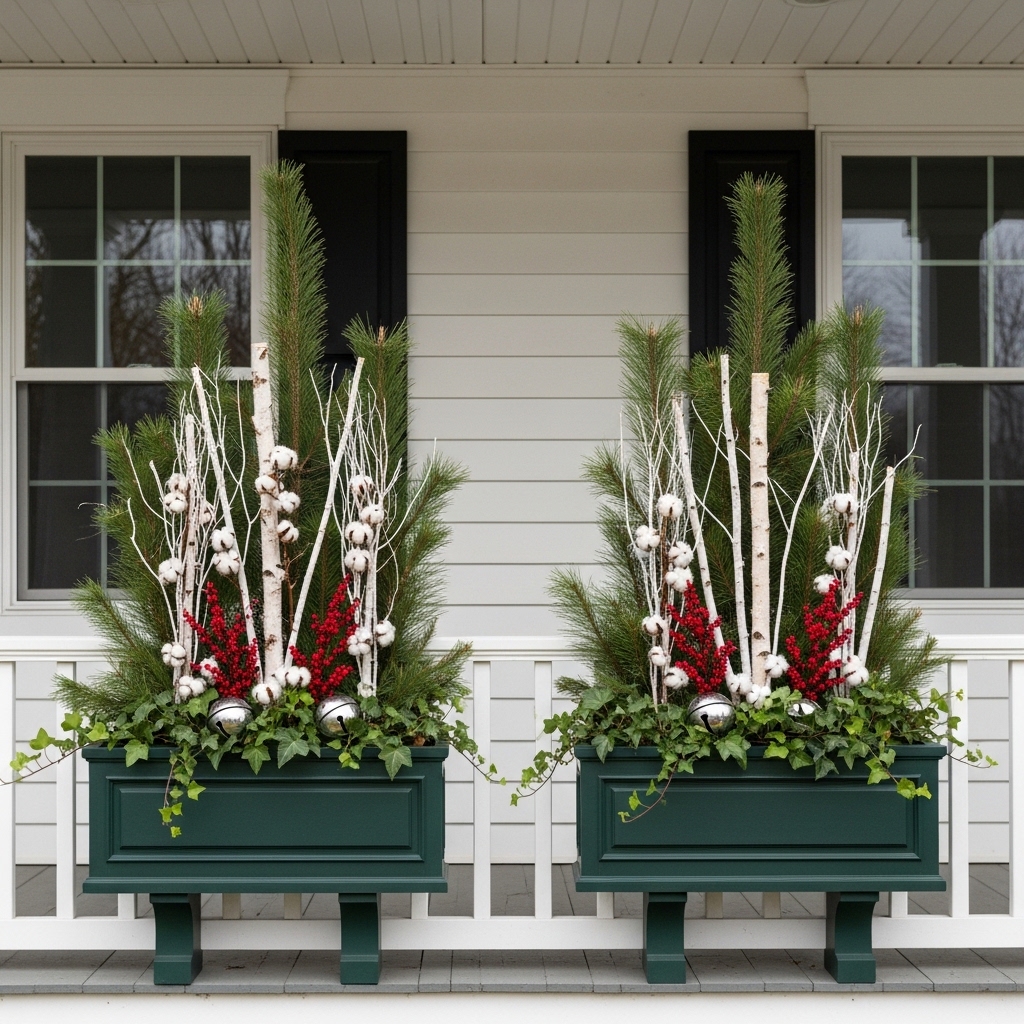 Winter Planter Box Styling