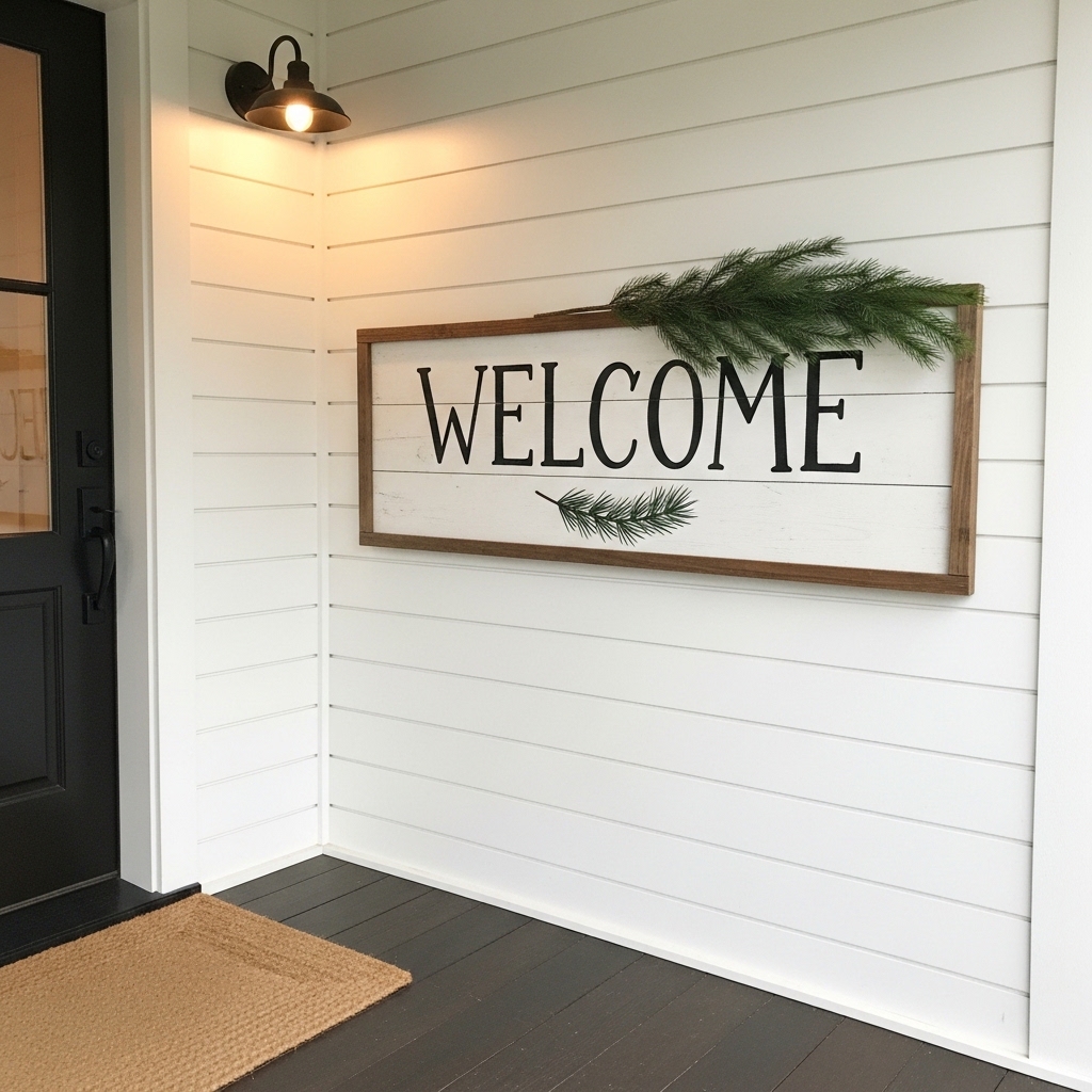 Winter Welcome Sign