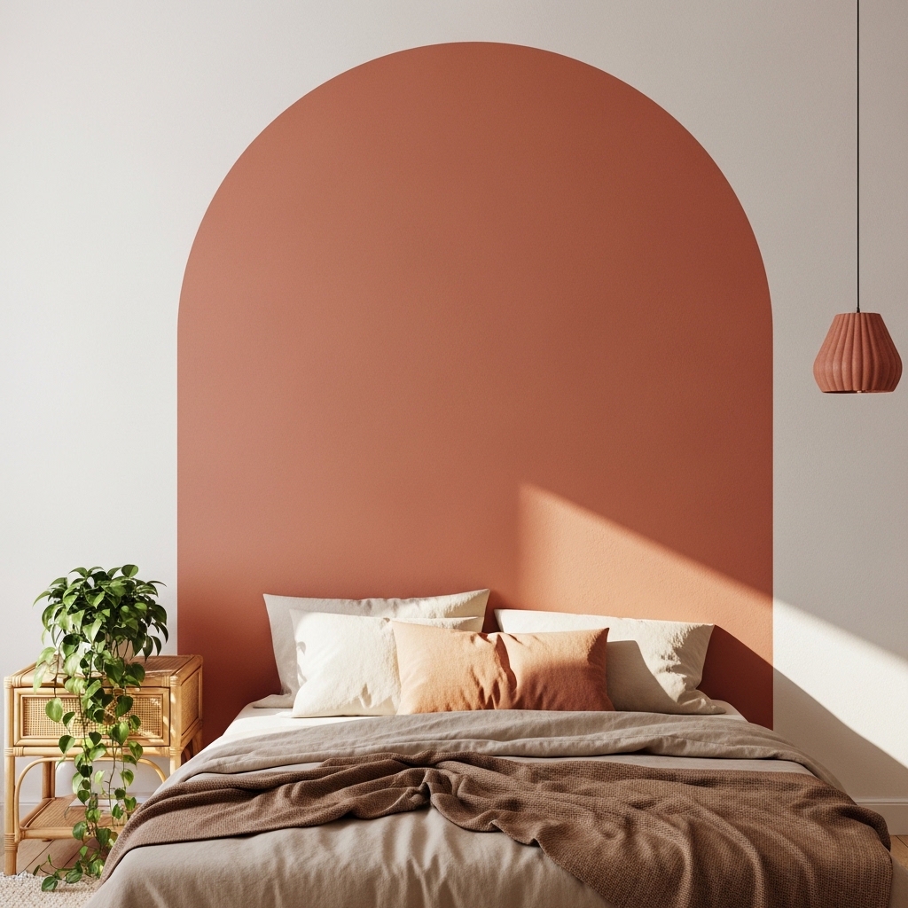 Arch-Shaped Painted Wall Detail