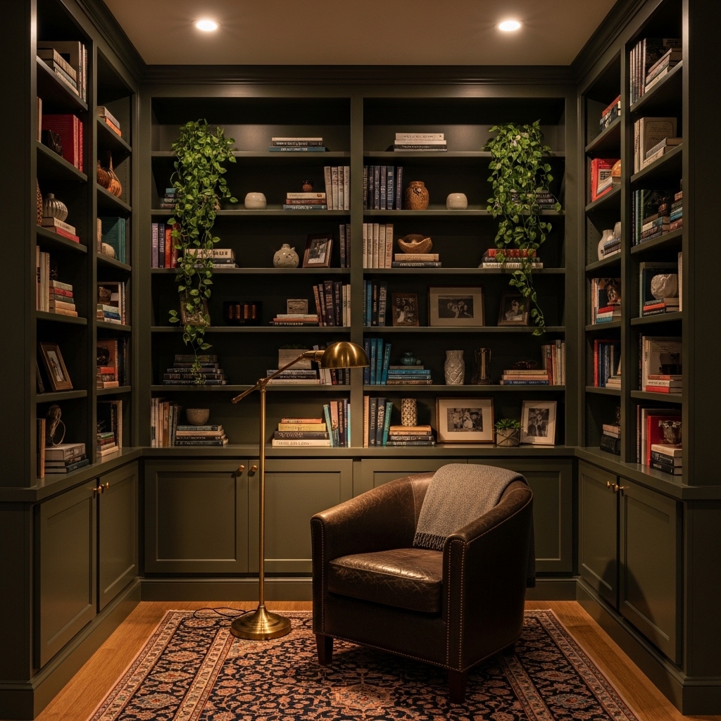 Ceiling-High Bookshelf Wall
