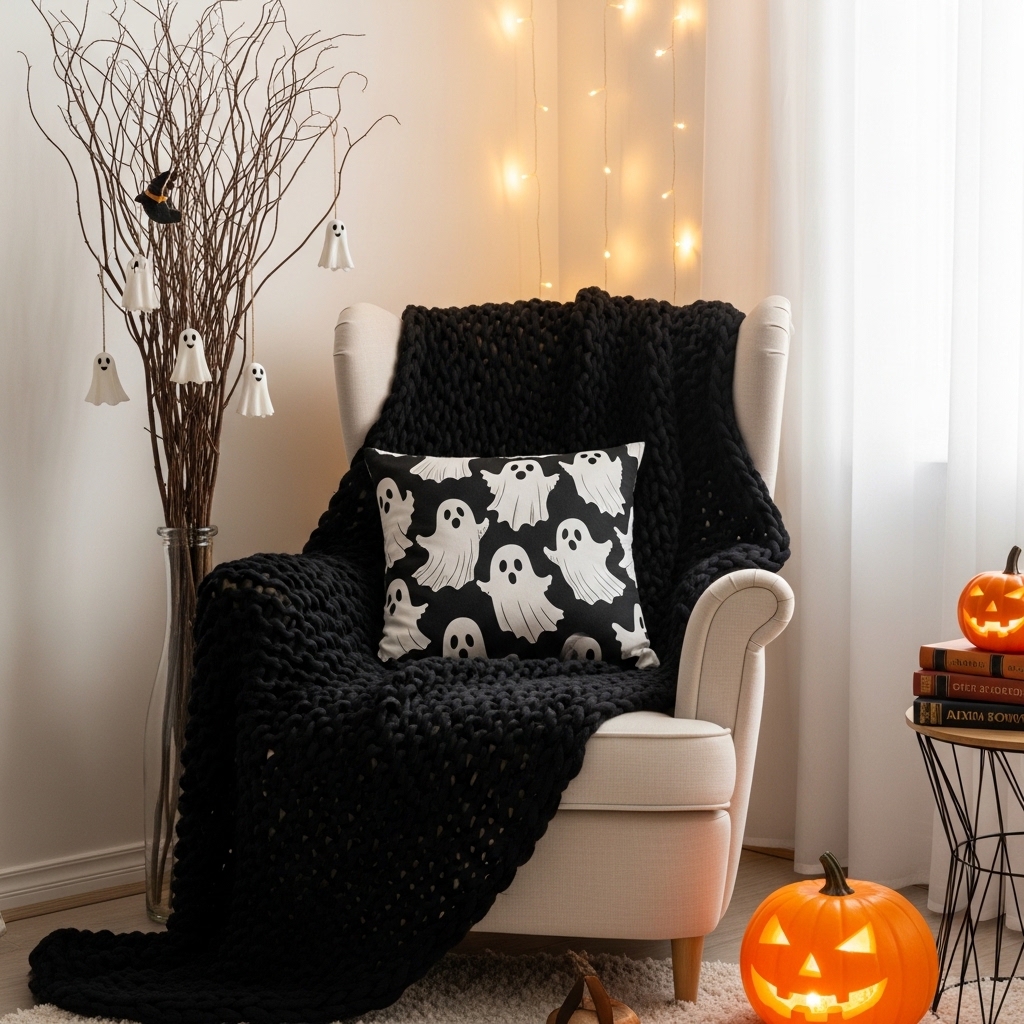 Cozy Halloween Reading Nook