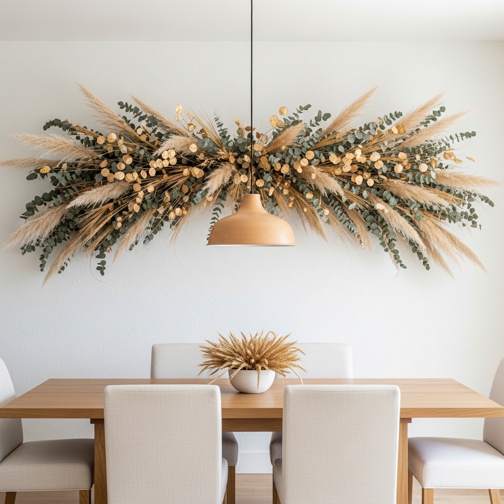 Dried Botanical Wall Installation