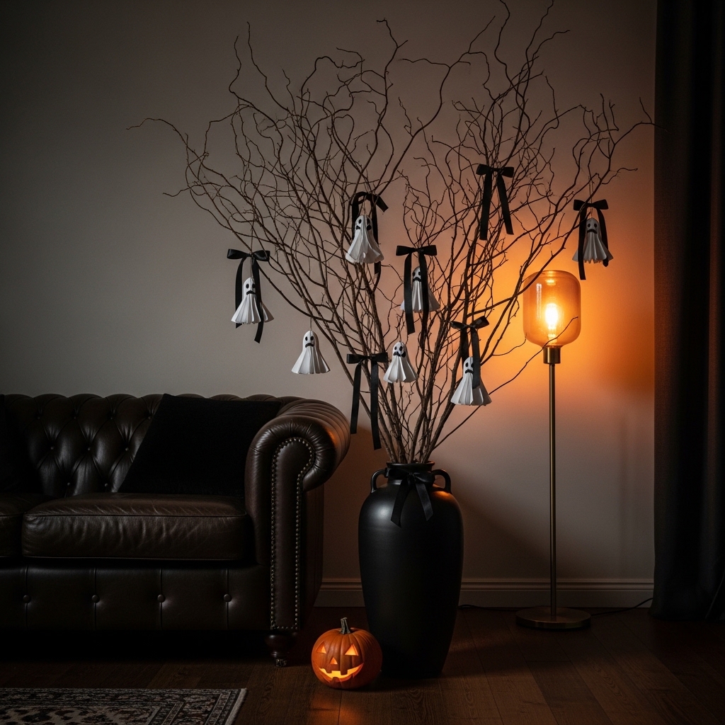 Dried Branch Spooky Centerpiece