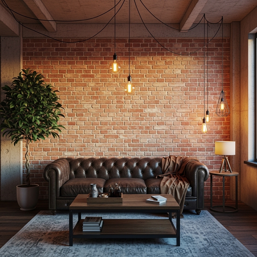 Exposed Brick Statement Wall