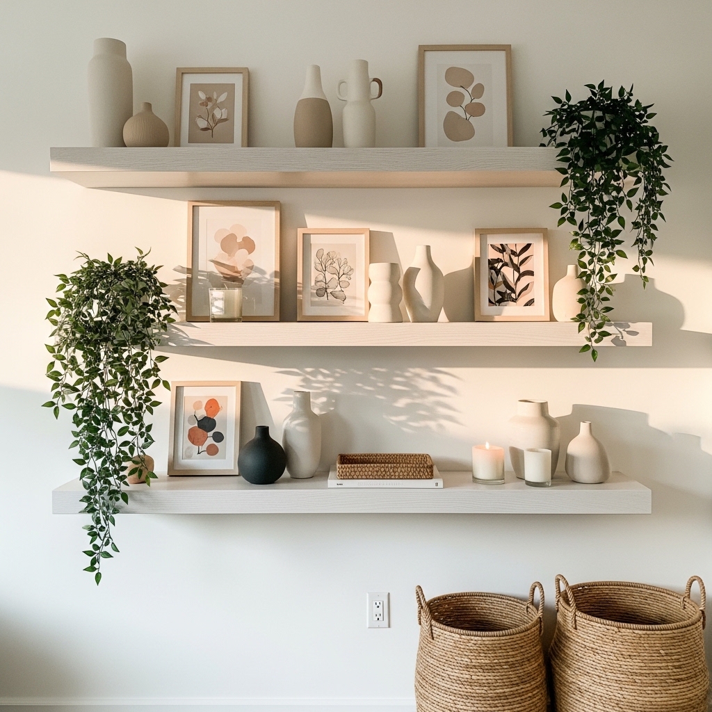 Floating Shelf Decor Vignette