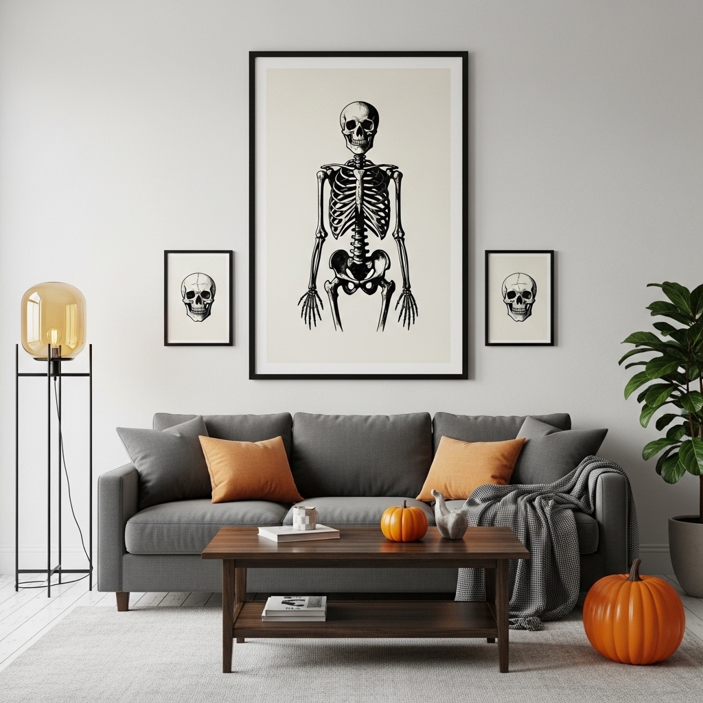 Skeleton Silhouette Wall Art