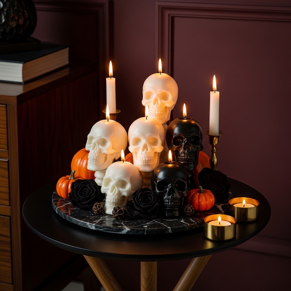 Skull Candle Cluster