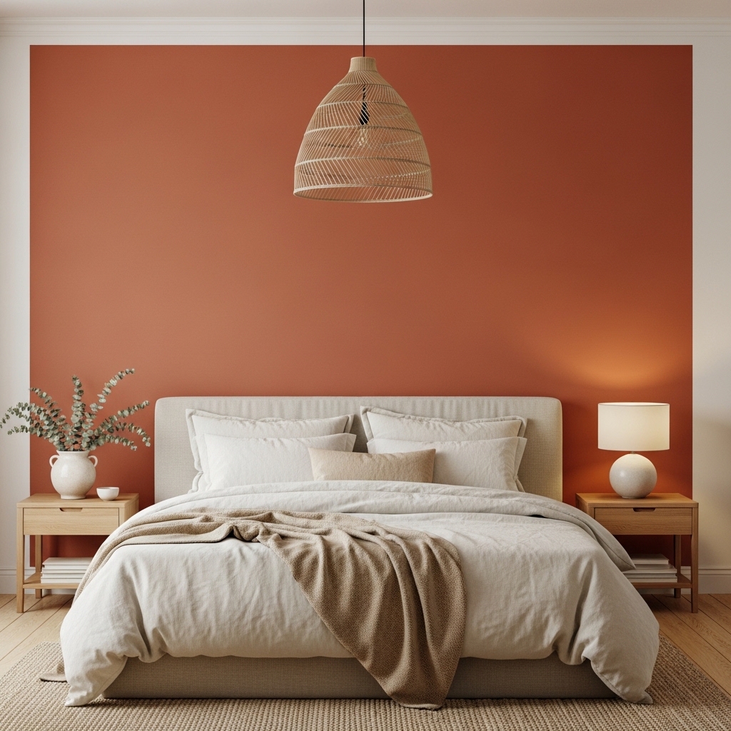 Terracotta Painted Accent Wall