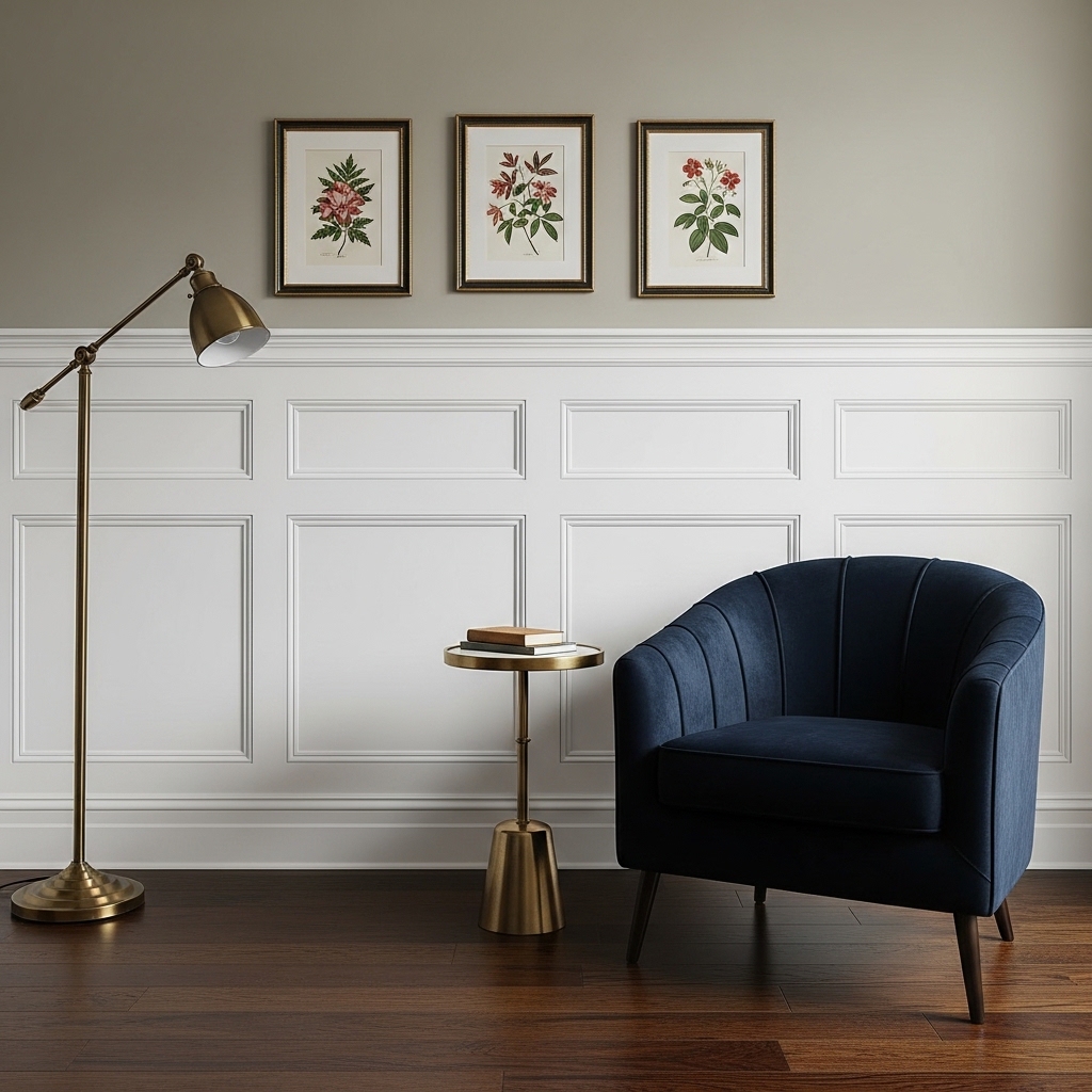 Wainscoting Panelled Wall