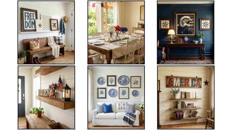 20 Americana Gallery Wall Ideas That Stay Up All Summer